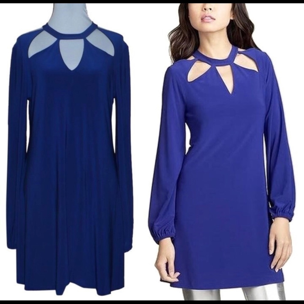 Norma Kamali ever last electric blue dress xs